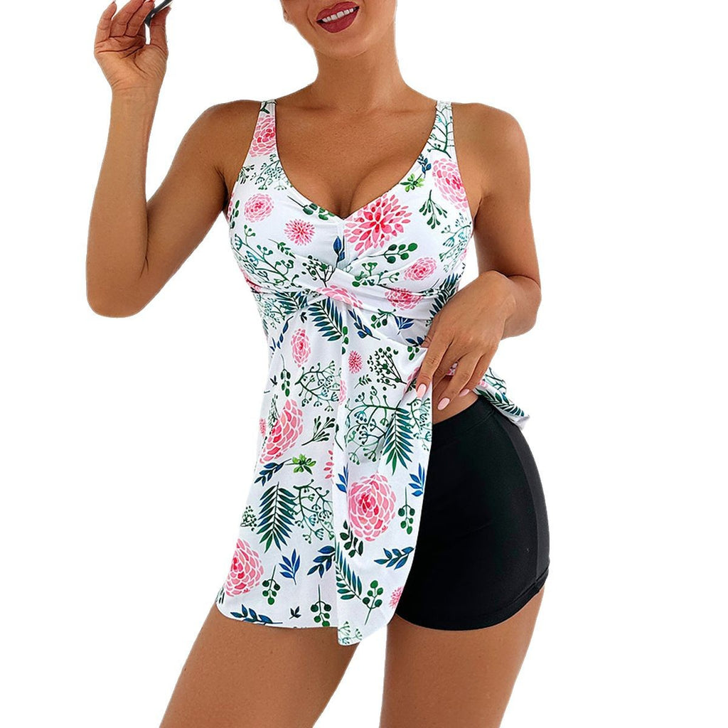 2025 new Amazon one-piece ladies swimming dress foreign trade tankini European and American split explosion swimsuit wholesale