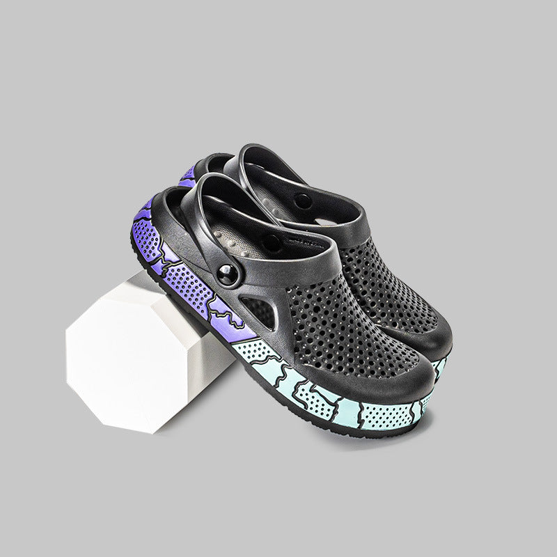 Summer New Men's Sandals Casual Fashion Stroke Camouflage Slippers Men's Cross-border Outdoor Breathable Beach Hole Shoes