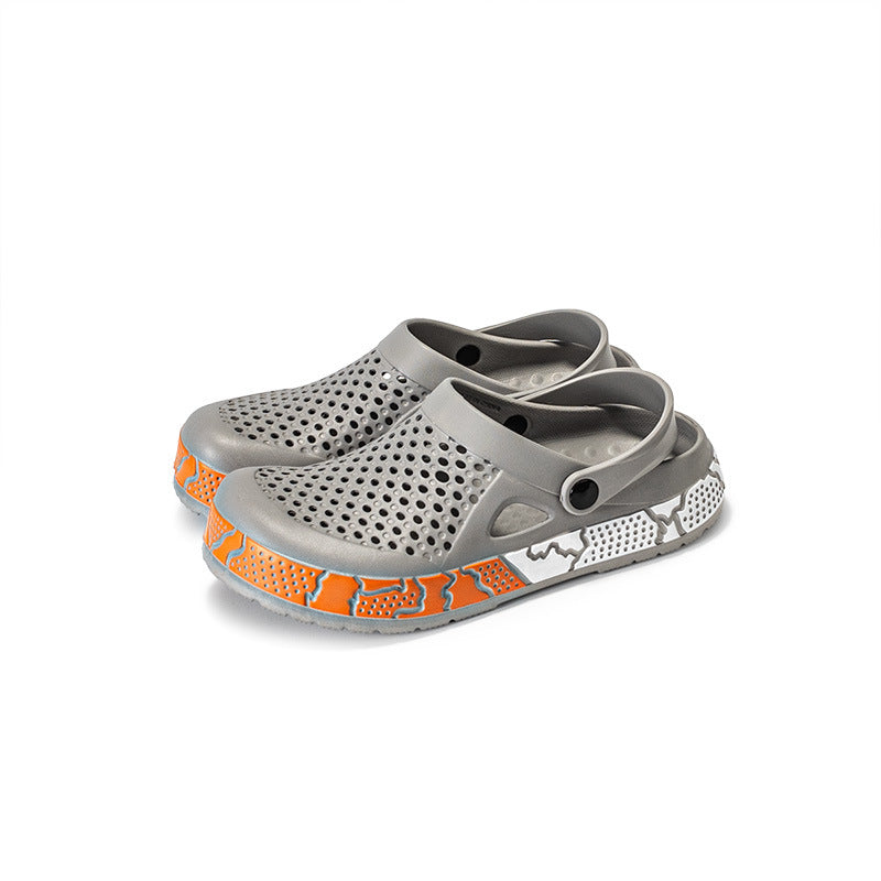 Summer New Men's Sandals Casual Fashion Stroke Camouflage Slippers Men's Cross-border Outdoor Breathable Beach Hole Shoes