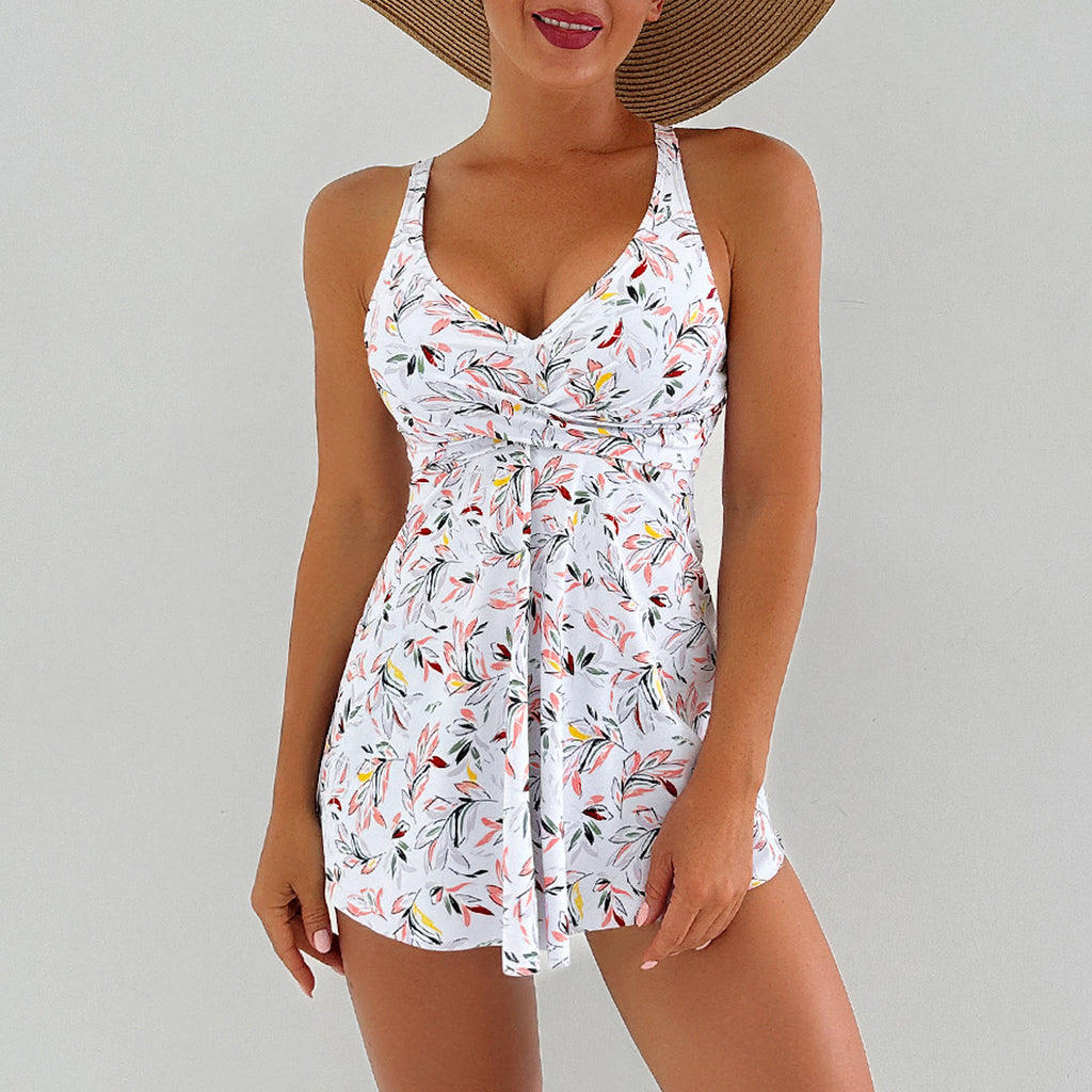 2025 new Amazon one-piece ladies swimming dress foreign trade tankini European and American split explosion swimsuit wholesale