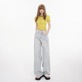 American Style Retro High Waist Loose Wide Leg Jeans Women's 2025 Spring Loose Slimming All-match Straight Pants